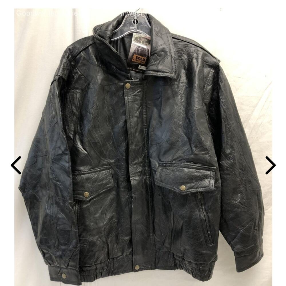 CANYON CREEK NWT MENS 100% REAL LEATHER PATCHWORK BOMBER JACKET COAT LARGE